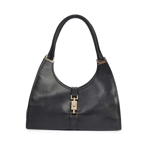 vintage black leather gucci cylinder bucket bag|gucci bag old collection.